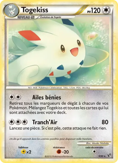Carte Pokémon Togekiss 009/090, extension Indomptable