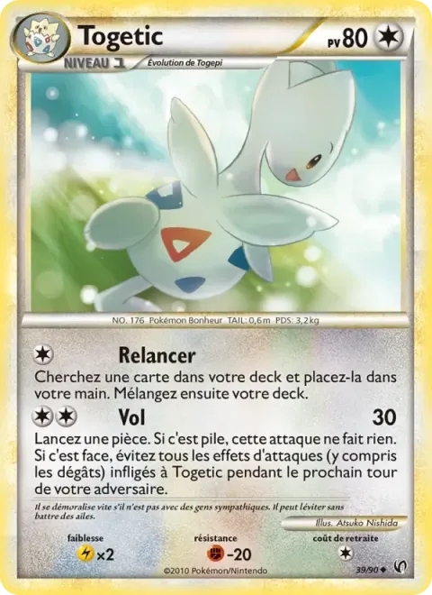 Carte Pokémon Togetic 039/090, extension Indomptable