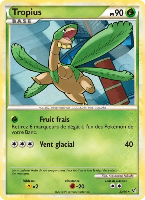 Carte Pokémon Tropius 022/090, extension Indomptable
