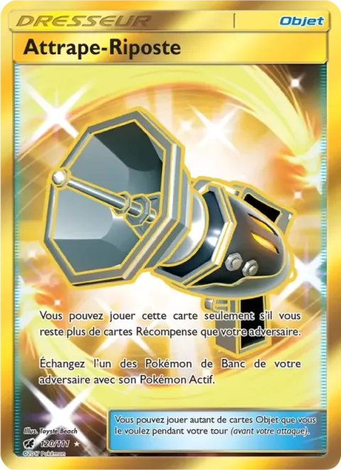 Carte Pokémon Attrape-Riposte 120/111, extension Invasion Carmin