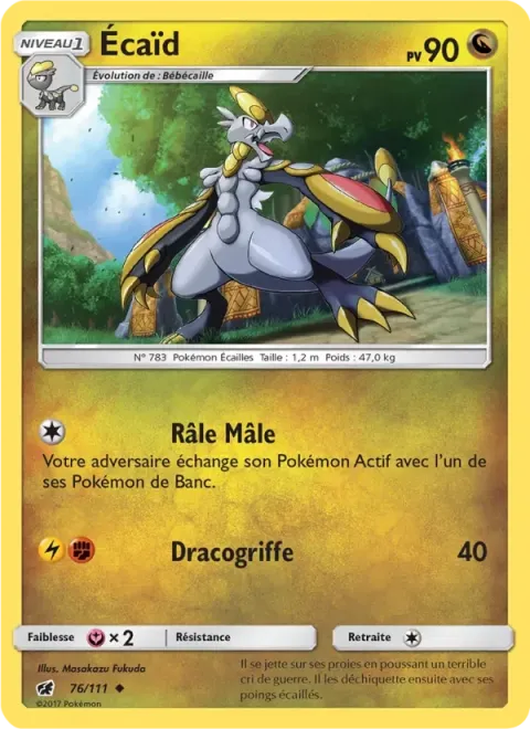 Carte Pokémon Écaïd 076/111, extension Invasion Carmin