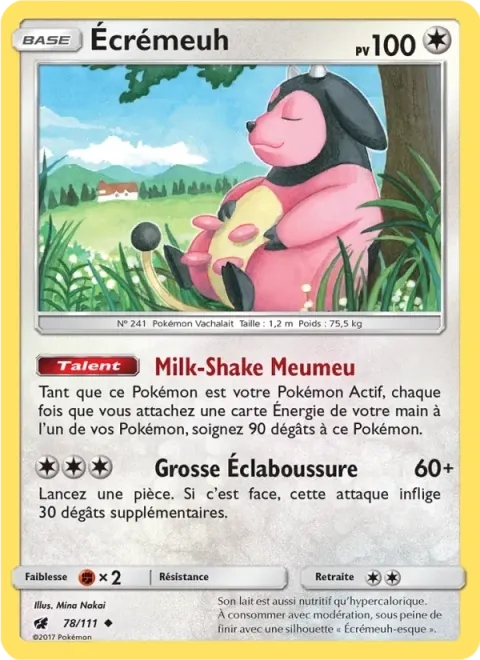 Carte Pokémon Écrémeuh 078/111, extension Invasion Carmin