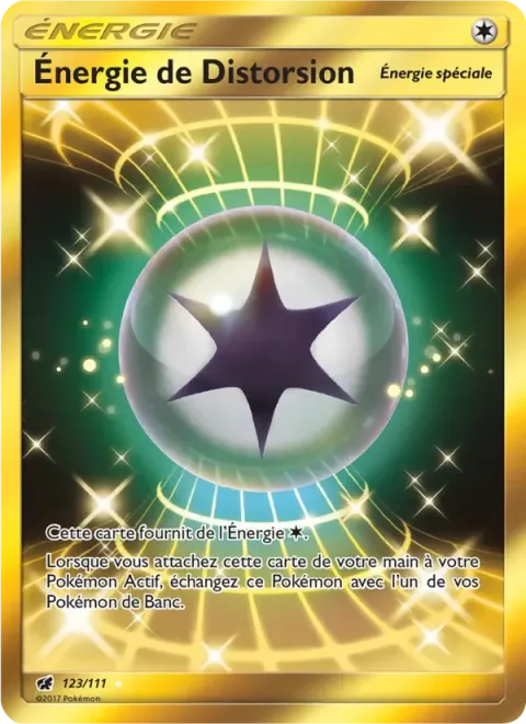 Carte Pokémon Énergie de Distorsion 123/111, extension Invasion Carmin