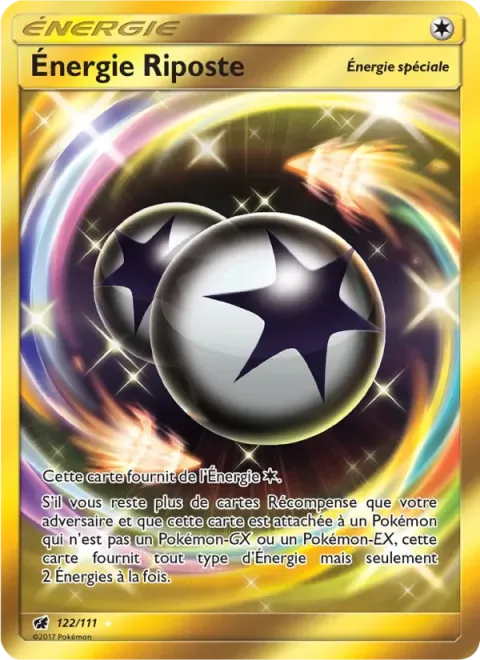 Carte Pokémon Énergie Riposte 122/111, extension Invasion Carmin