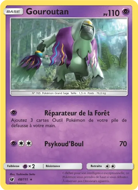 Carte Pokémon Gouroutan 048/111, extension Invasion Carmin