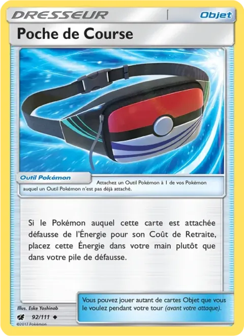 Carte Pokémon Poche de Course 092/111, extension Invasion Carmin