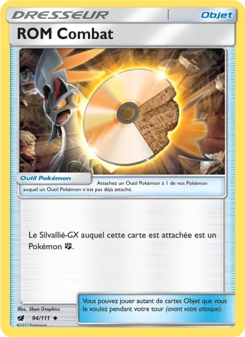 Carte Pokémon ROM Combat 094/111, extension Invasion Carmin