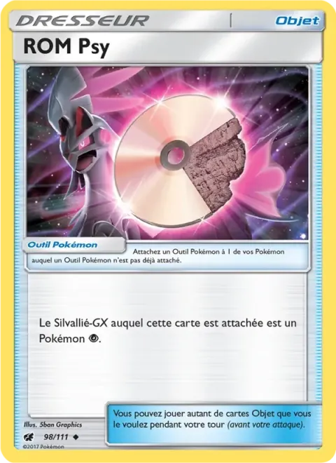 Carte Pokémon ROM Psy 098/111, extension Invasion Carmin