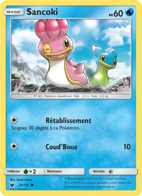 Carte Pokémon Sancoki 029/111, extension Invasion Carmin