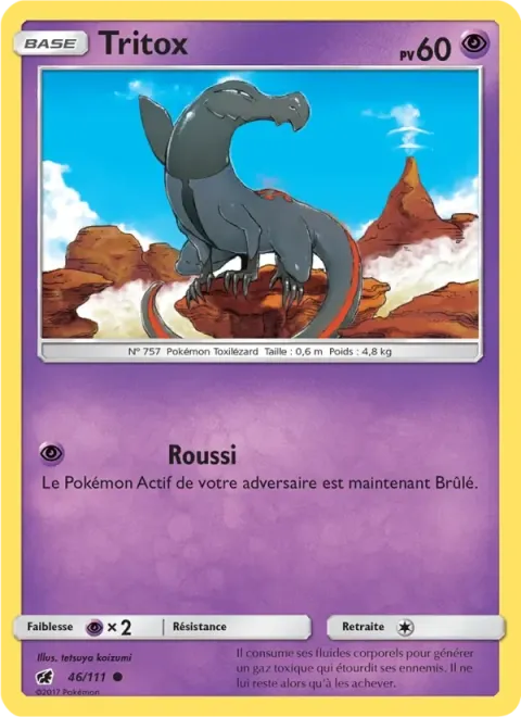 Carte Pokémon Tritox 046/111, extension Invasion Carmin
