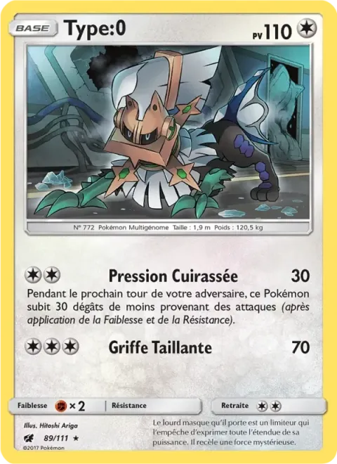Carte Pokémon Type:0 089/111, extension Invasion Carmin