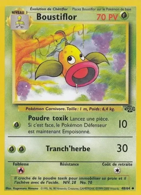 Carte Pokémon Boustiflor 048/064, extension Jungle