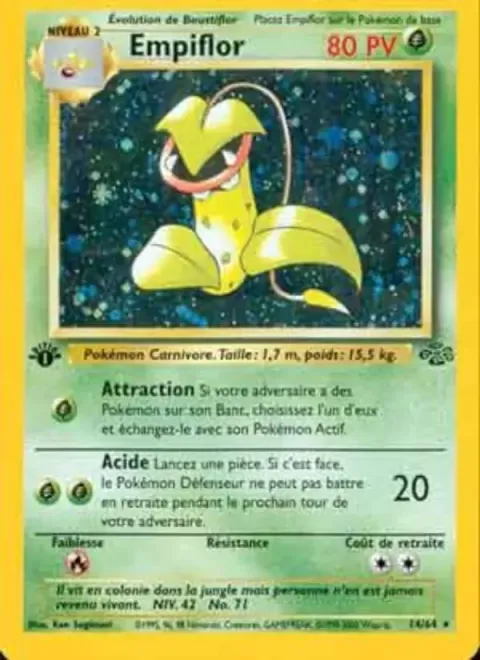Carte Pokémon Empiflor 014/064, extension Jungle