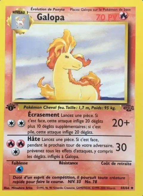 Carte Pokémon Galopa 044/064, extension Jungle