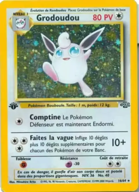 Carte Pokémon Grodoudou 016/064, extension Jungle