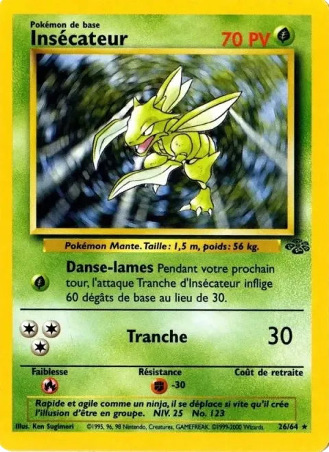 Carte Pokémon Insécateur 026/064, extension Jungle
