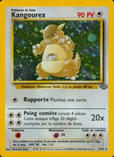 Carte Pokémon Kangourex 005/064, extension Jungle