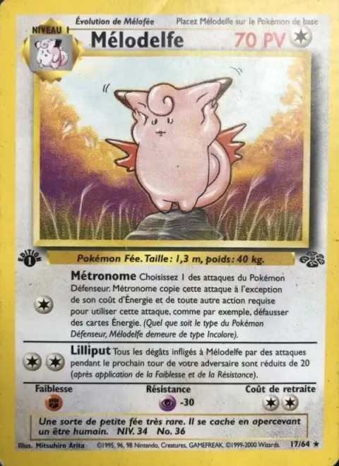 Carte Pokémon Mélodelfe 017/064, extension Jungle