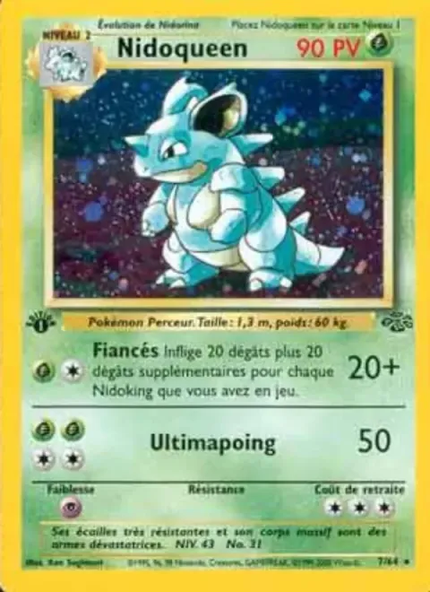 Carte Pokémon Nidoqueen 007/064, extension Jungle