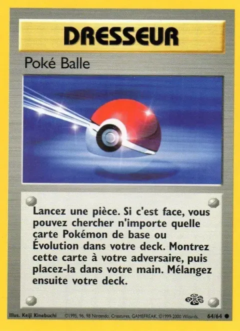 Carte Pokémon Poké Balle 064/064, extension Jungle