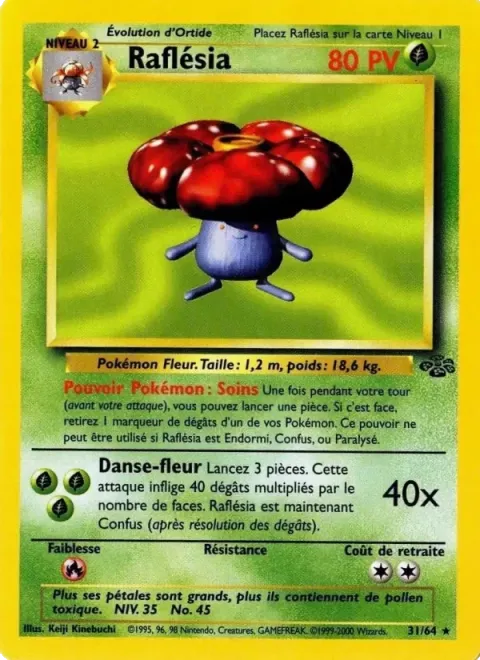 Carte Pokémon Raflésia 031/064, extension Jungle
