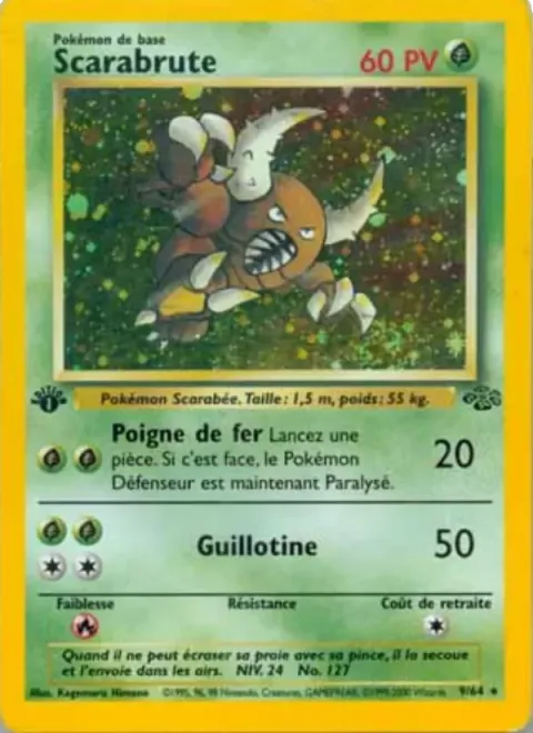 Carte Pokémon Scarabrute 009/064, extension Jungle