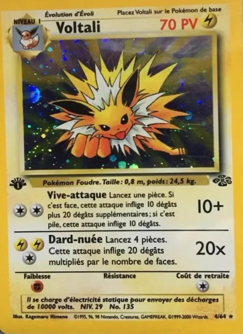 Carte Pokémon Voltali 004/064, extension Jungle