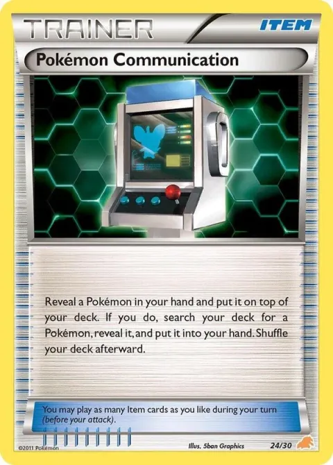 Carte Pokémon Communication Pokémon 024/030, extension BW Kit du dresseur (Minitaupe)