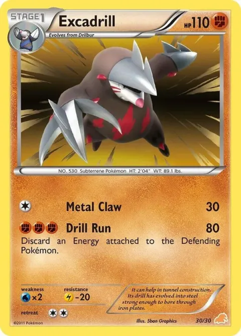 Carte Pokémon Minotaupe 030/030, extension BW Kit du dresseur (Minitaupe)