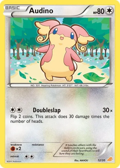 Carte Pokémon Nanméouïe 012/030, extension BW Kit du dresseur (Minitaupe)