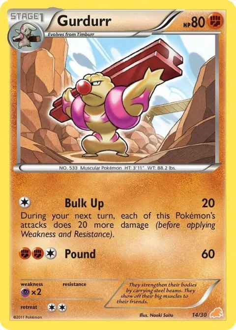 Carte Pokémon Ouvrifier 014/030, extension BW Kit du dresseur (Minitaupe)