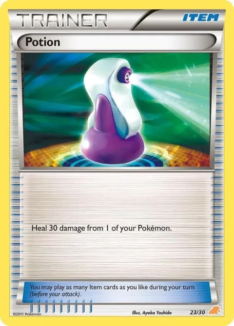 Carte Pokémon Potion 023/030, extension BW Kit du dresseur (Minitaupe)