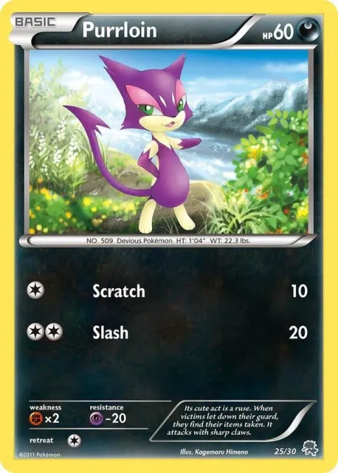 Carte Pokémon Chacripan 025/030, extension BW Kit du dresseur (Zoroark)