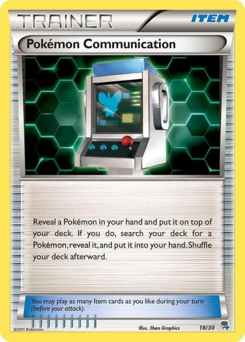 Carte Pokémon Communication Pokémon 018/030, extension BW Kit du dresseur (Zoroark)