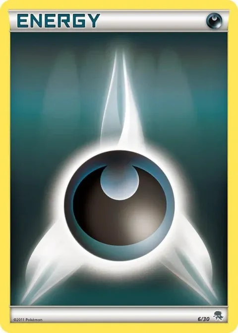 Carte Pokémon Énergie Obscurité 006/030, extension BW Kit du dresseur (Zoroark)