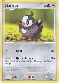 Carte Pokémon Etourmi 007/011, extension DP Kit dresseur (Lucario)