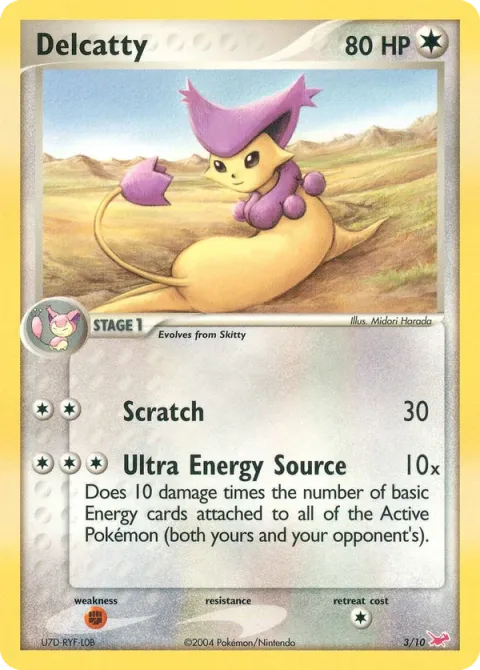 Carte Pokémon Delcatty 003/010, extension EX Kit dresseur (Latias)