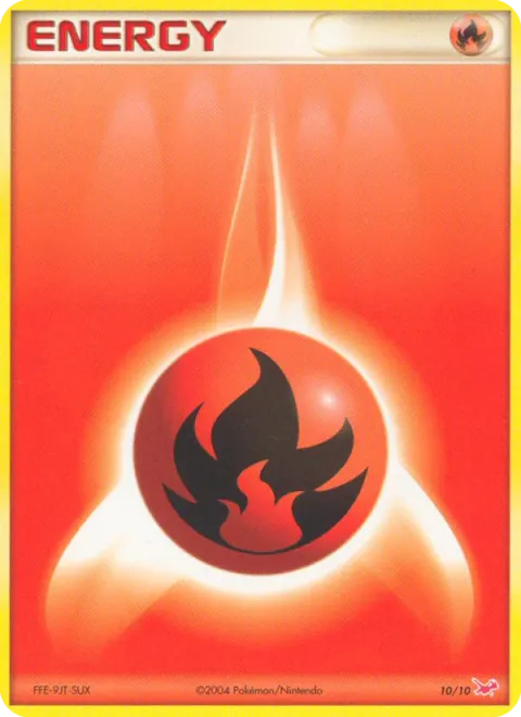 Carte Pokémon Énergie Feu 010/010, extension EX Kit dresseur (Latias)