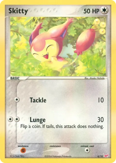 Carte Pokémon Skitty 006/010, extension EX Kit dresseur (Latias)