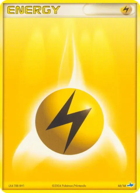 Carte Pokémon Énergie Électrique 010/010, extension EX Kit dresseur (Latios)