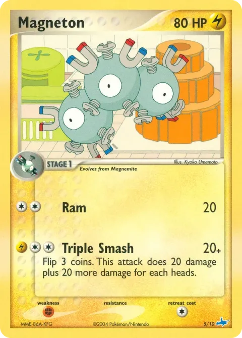 Carte Pokémon Magnéton 005/010, extension EX Kit dresseur (Latios)