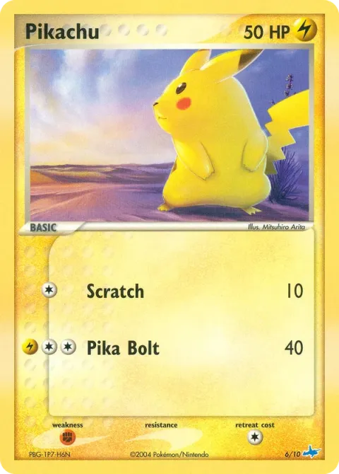 Carte Pokémon Pikachu 006/010, extension EX Kit dresseur (Latios)