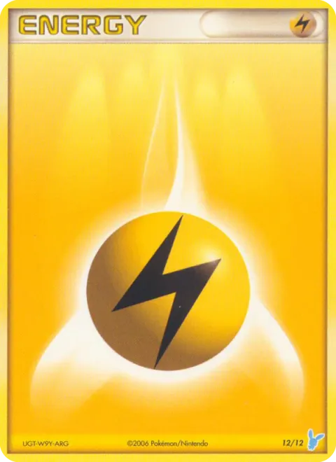 Carte Pokémon Énergie Électrique 012/012, extension EX Kit dresseur (Négapi)