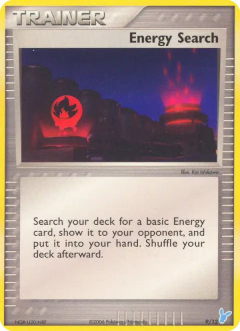 Carte Pokémon Recherche d’énergie 009/012, extension EX Kit dresseur (Négapi)