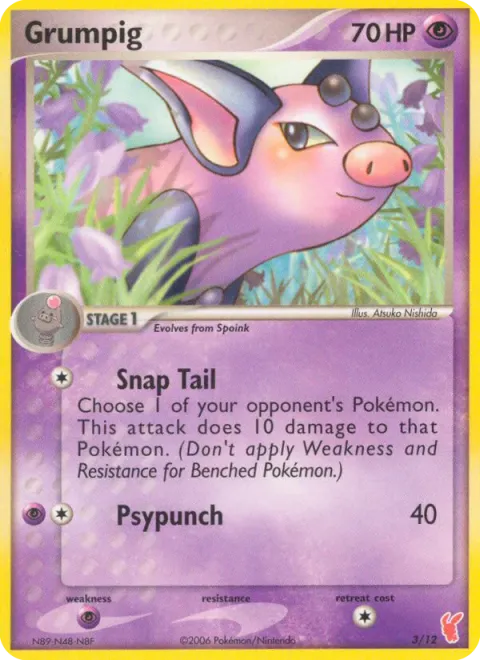 Carte Pokémon Groret 003/012, extension EX Kit dresseur (Positi)