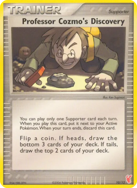 Carte Pokémon La découverte du Professeur Kosmo 010/012, extension EX Kit dresseur (Positi)