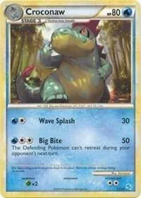 Carte Pokémon Crocrodil 017/030, extension HS Kit du dresseur (Léviator)