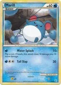 Carte Pokémon Marill 024/030, extension HS Kit du dresseur (Léviator)