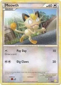 Carte Pokémon Miaouss 012/030, extension HS Kit du dresseur (Raichu)