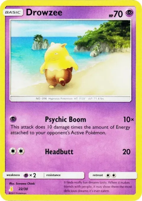 Carte Pokémon Soporifik 022/030, extension SM Kit du dresseur (Raichu d'Alola)
